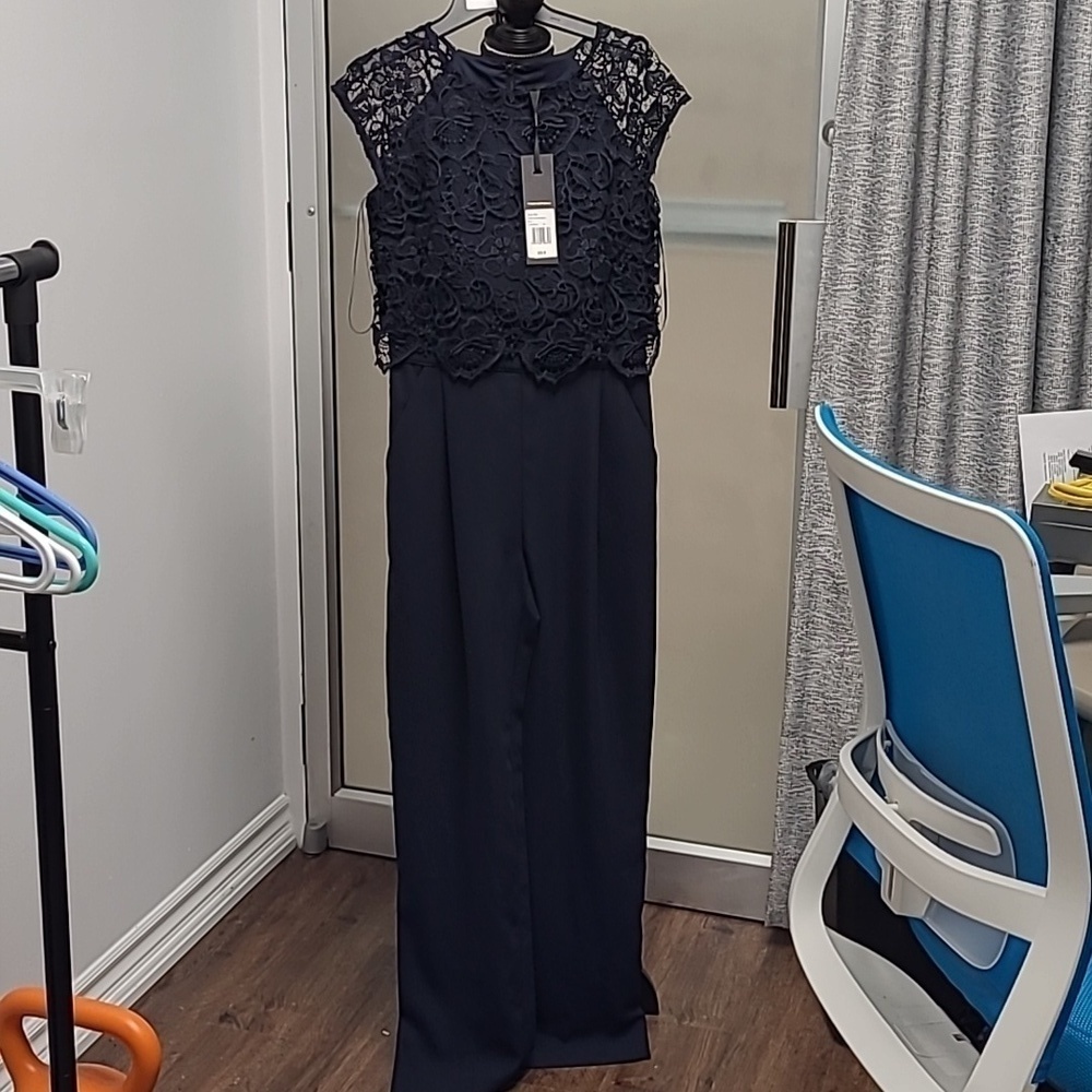 Phase Eight Size 4 Navy Cortine Jumpsuit